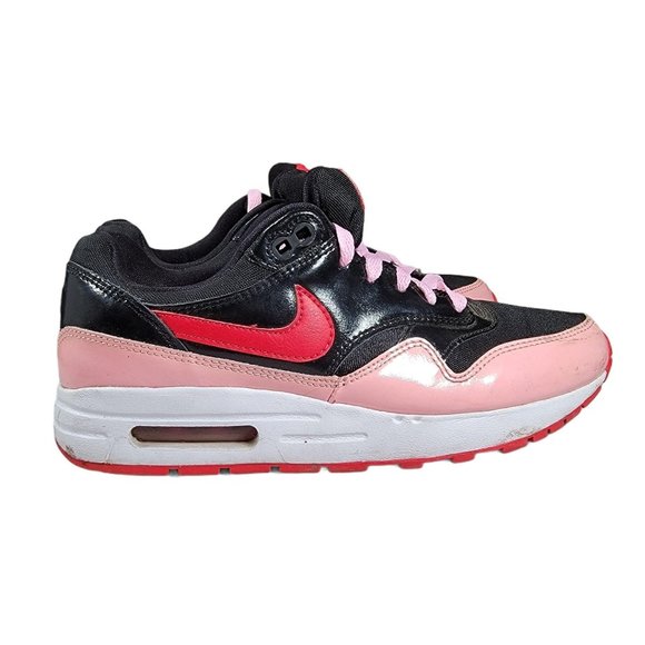 Nike Air Max 1 QS GS Black Speed Red Kids 6.5Y / Womens 8 Valentine's Day 2018